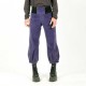 Pantalon made in France créateur français femme 4/5 velours violet côtelé, ceinture jersey