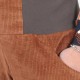 Womens chestnut brown corduroy pants with jersey belt