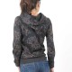 Dark grey floral hoodie sweater