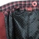 Belted and flared red and plaid womens coat