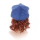 Cobalt blue corduroy newsboy cap hat