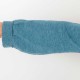 Teal blue knit jersey wrap with puffy sleeves