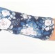 Blue floral fingerless gloves, cotton jersey