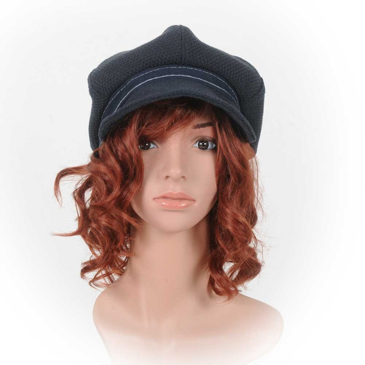 idée cadeau pour femme Casquette gavroche bleu foncé texturé