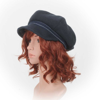 idée cadeau pour femme Casquette gavroche bleu foncé texturé