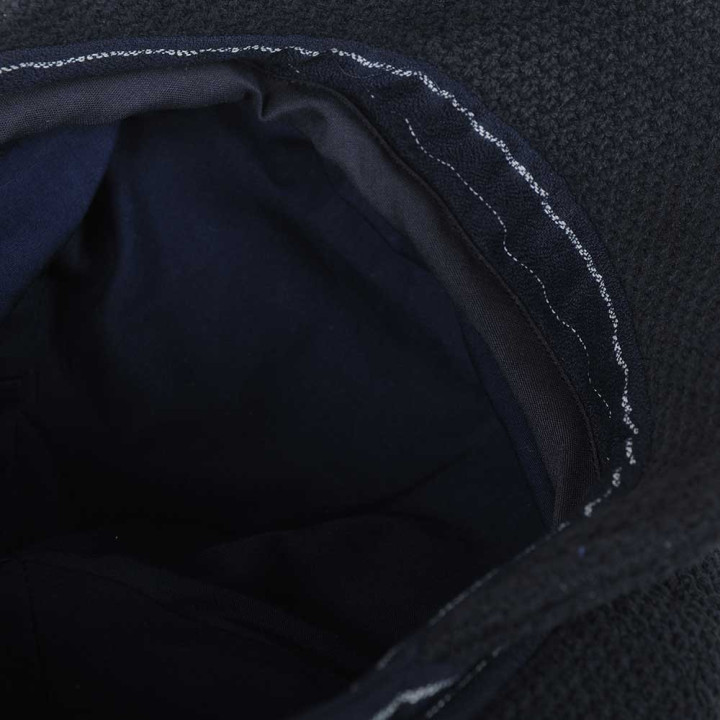 Casquette gavroche fabriquée en France créateur femme bleu foncé texturé