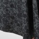 Jupe mi-longue fabriquée en France originale fabriquée en France de créateur évasée en jersey écossais gris imprimé