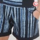Womens indigo dyed cotton shorts