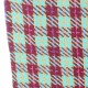 Crimson red and aqua green checkered woven cotton scarf