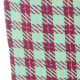 Crimson red and aqua green checkered woven cotton scarf