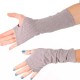 Long striped pink and sparkly grey jersey armwarmers