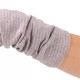 Long striped pink and sparkly grey jersey armwarmers
