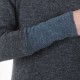 Dark and light grey-blue women's sweater, soft knit jersey