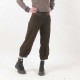 Womens printed velvet pants with jersey belt