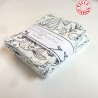 Set of 7 washable fabric face wipes, black and white cotton