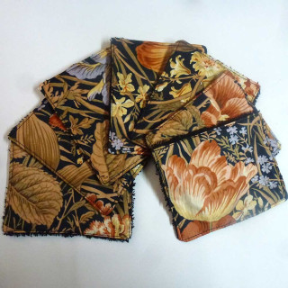 Lot de 7 lingettes fabriquée en France lavables Zéro déchet, tons violets