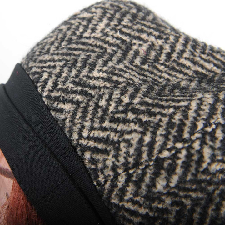 Béret lainage épais chevrons