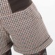 Womens brown and beige houndstooth shorts