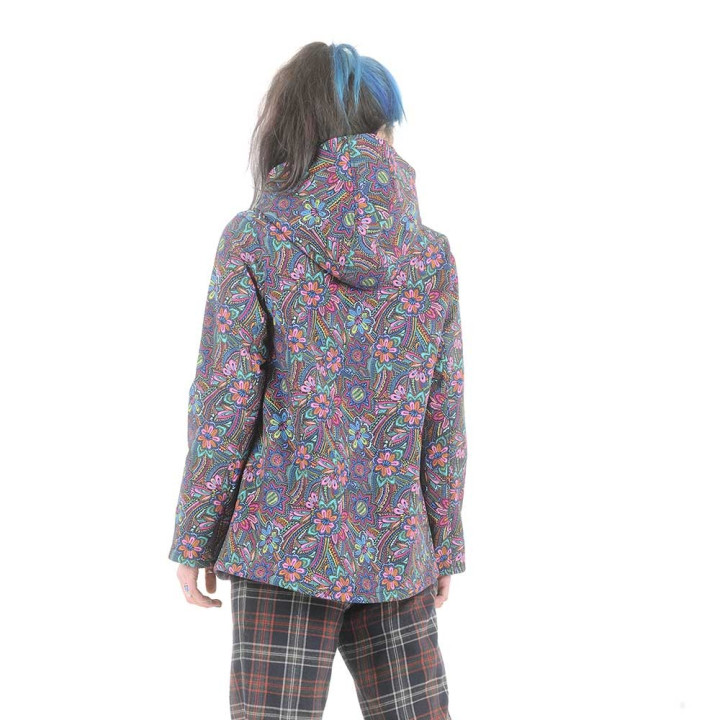 Colorful print softshell raincoat jacket
