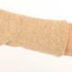 Beige wool knit fingerless gloves