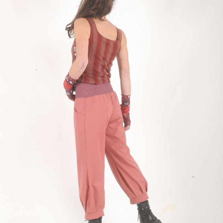 Dark red summer sleeveless tank top, supple vintage fabric