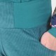 Womens teal blue corduroy pants with jersey belt