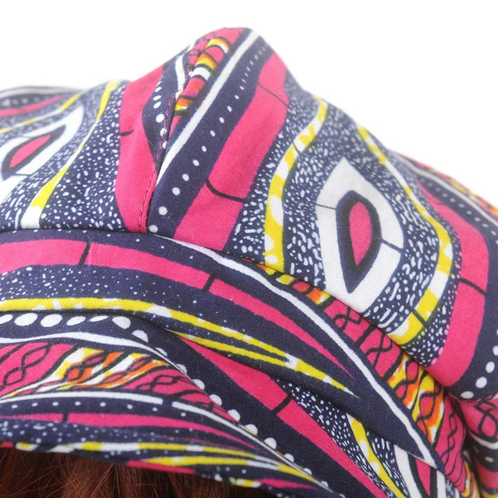 Hot pink wax cotton newsboy cap hat