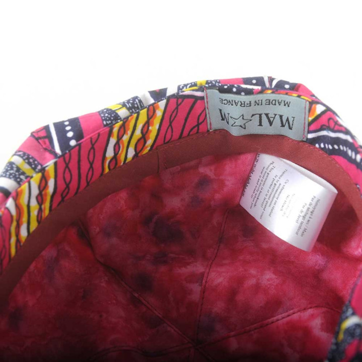 Hot pink wax cotton newsboy cap hat
