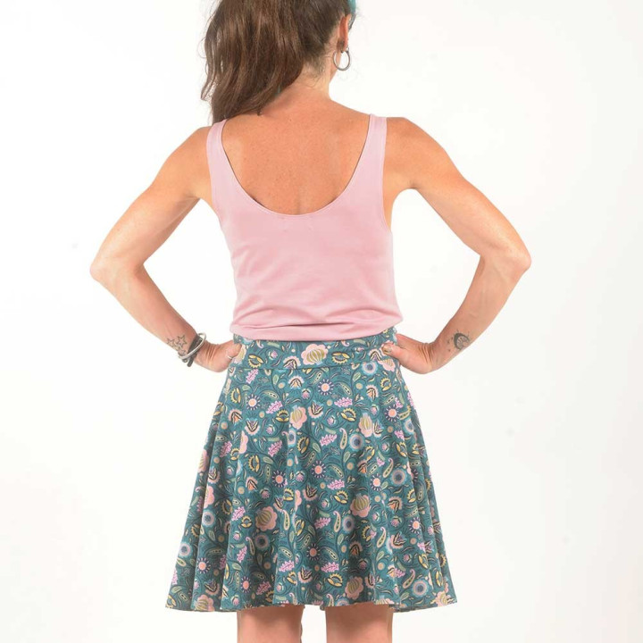 Sleeveless pale pink jersey tank top