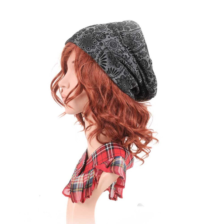 Pleated red plaid voile choker, Removable collar