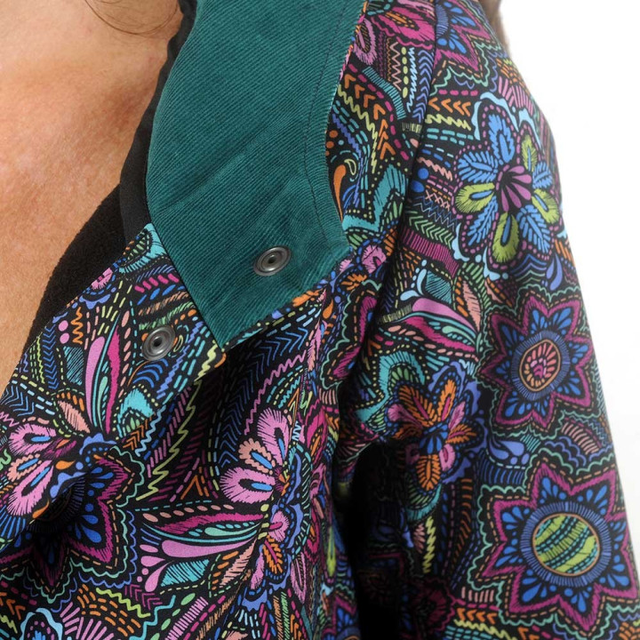 Colorful print softshell raincoat jacket