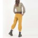 Womens mustard yellow corduroy pants with jersey belt
