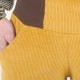 Womens mustard yellow corduroy pants with jersey belt