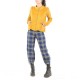 Fitted mustard yellow corduroy jacket with officer collar
