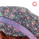 Casquette gavroche coton vintage fleuri violet rose vert