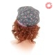 Casquette gavroche coton vintage fleuri violet rose vert