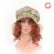Casquette gavroche coton vintage fleuri rouge vert bleu