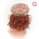 Casquette gavroche coton vintage fleuri rouge vert bleu