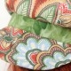 Casquette gavroche coton vintage fleuri rouge vert bleu