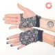 Gantelets mitaines originales coton vintage petites fleurs
