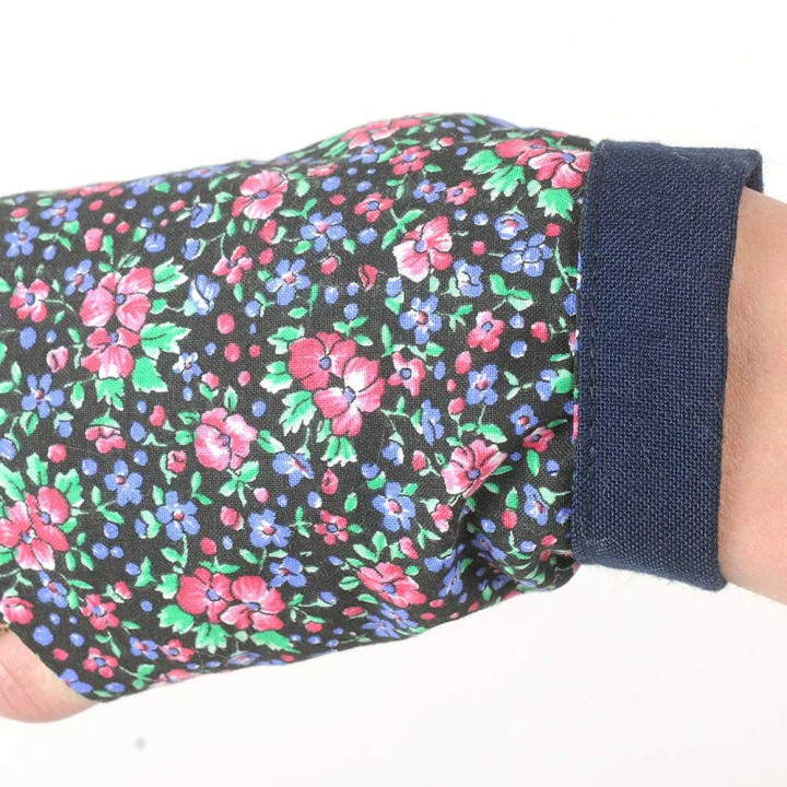 Gantelets mitaines originales coton vintage petites fleurs