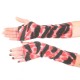 Mitaines longues cachemire rose et noir