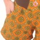 Womens bright orange shorts, vintage printed cotton