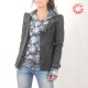 Veste femme fabriquée en France créateur femme gris foncé, vêtements originaux made in France