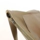 Sac bandoulière cuir taupe et simili bronze doré