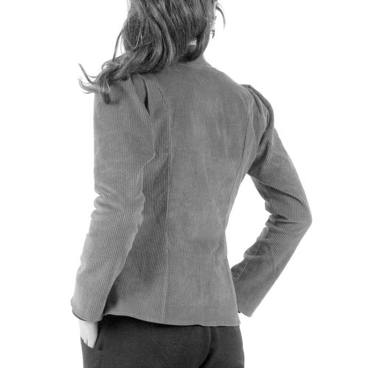 Custom fitted women's jacket, officer collar, custom made to your size and choice of fabric