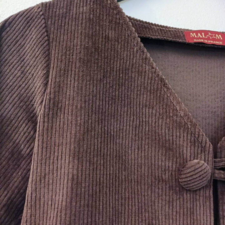 Women’s Brown Corduroy Frock Coat Limited Edition – MALAM