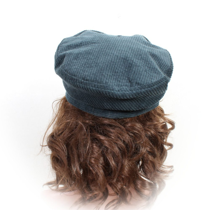 Casquette Velours Cotelé Femme Artisanale, Faite Main en France