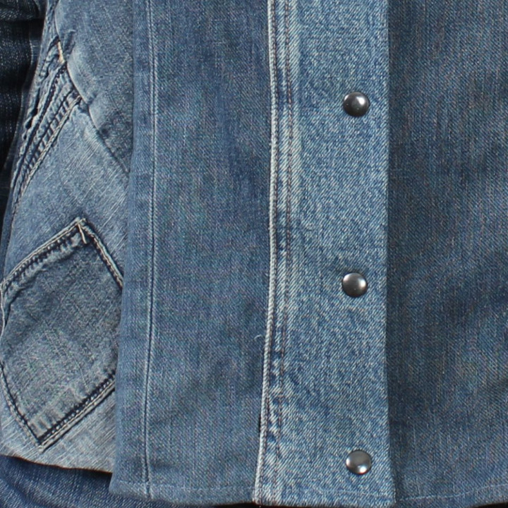 Women’s Blue Upcycled Jeans Jacket One Of A Kind Handmade In France | MALAM