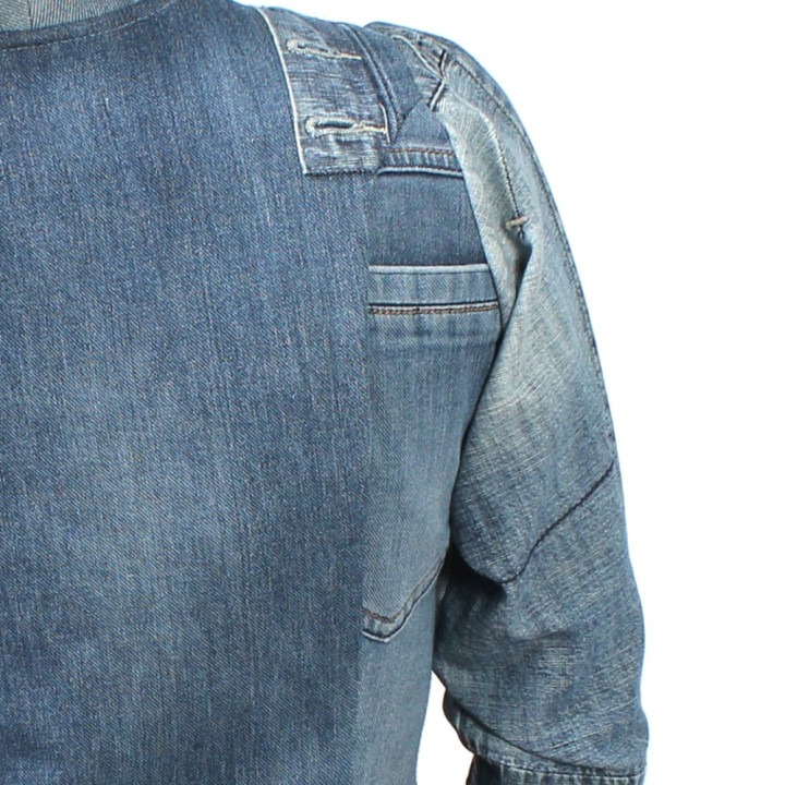 Women’s Blue Upcycled Jeans Jacket One Of A Kind Handmade In France | MALAM